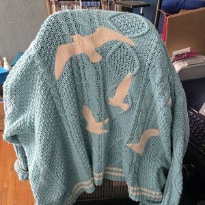 Taylor Swift Teal Cable Knit 1989 Cardigan